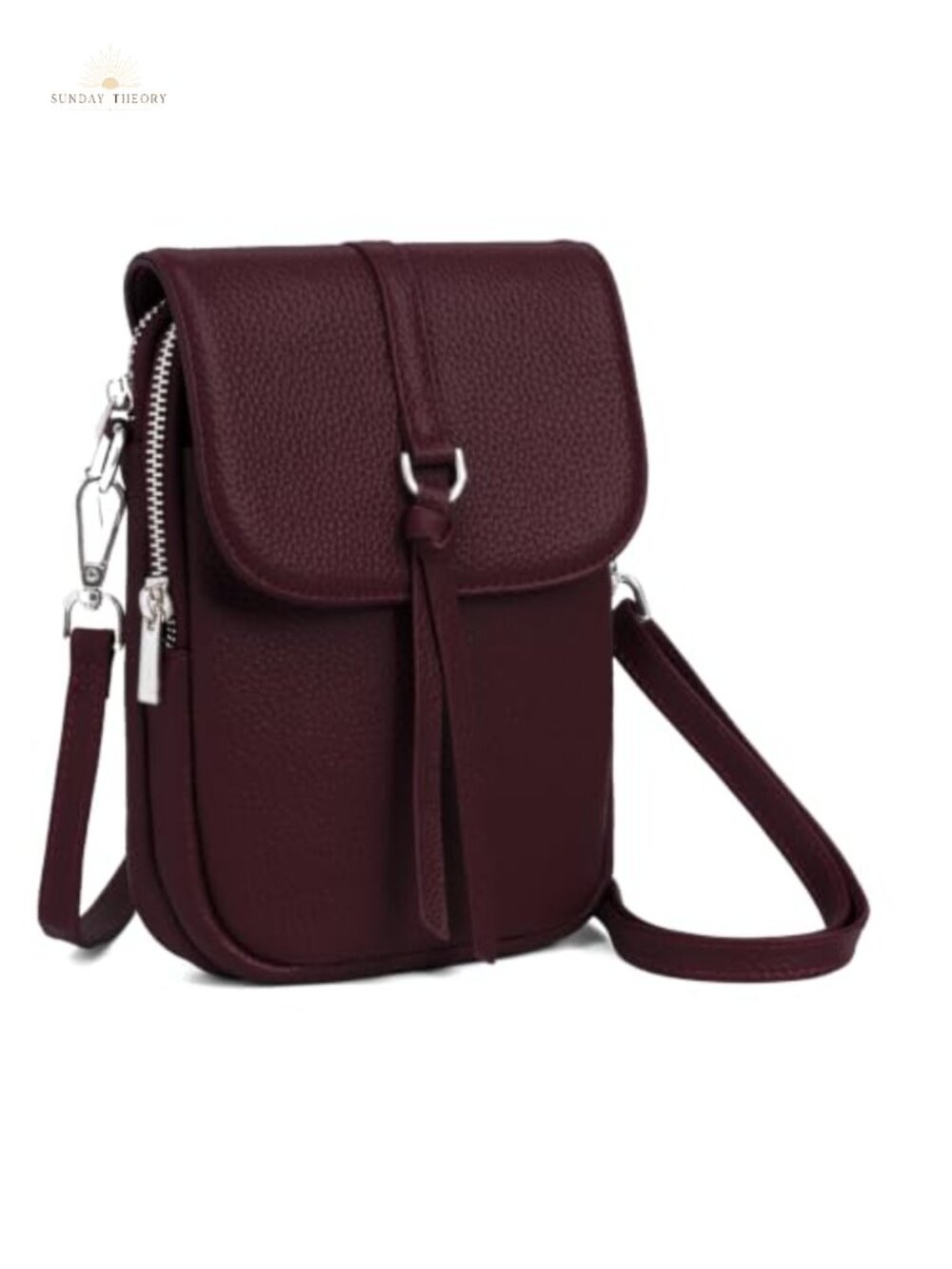 Genuine Leather Small Crossbody Bag RFID Cell Phone Purse